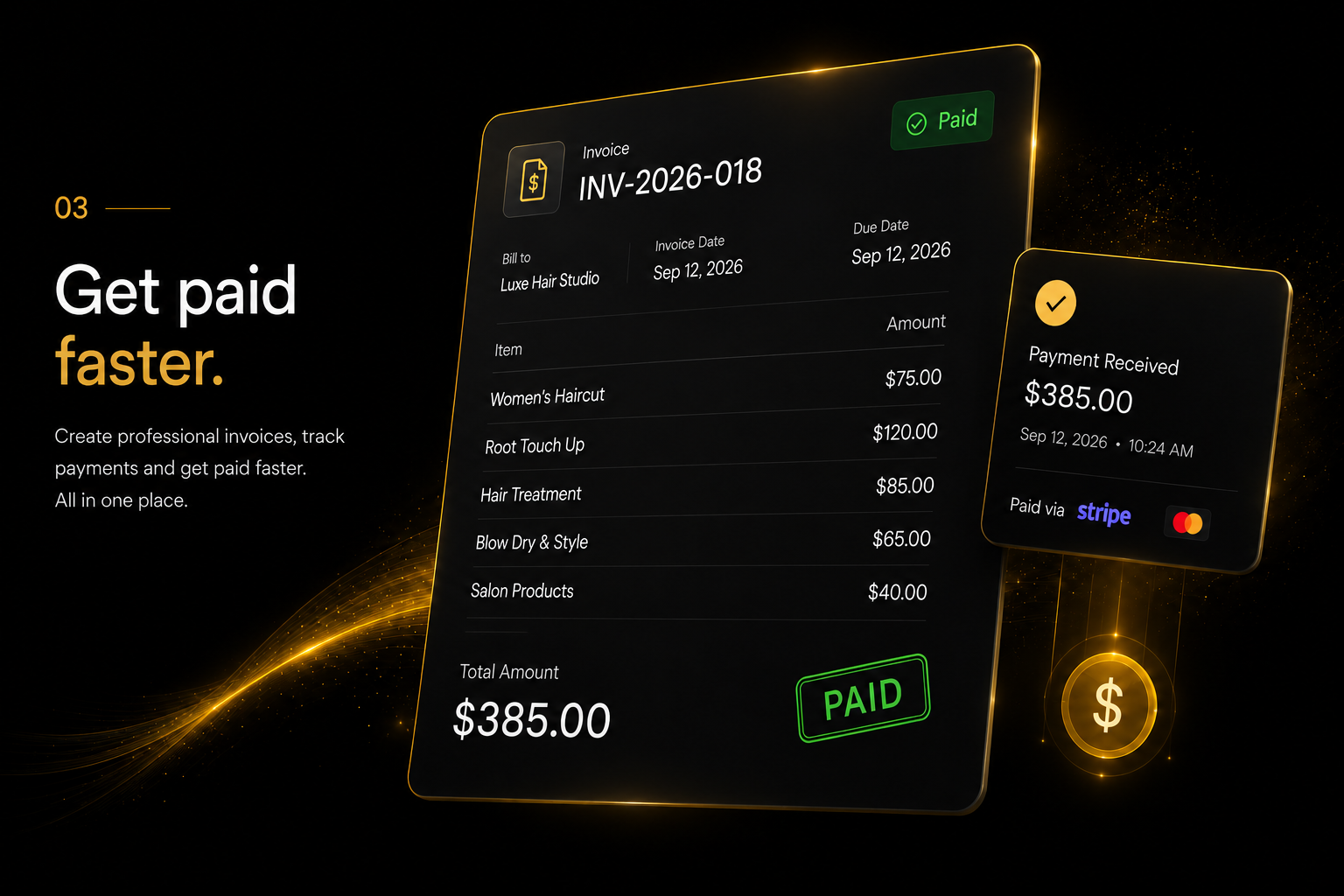Invoices and payment tracking